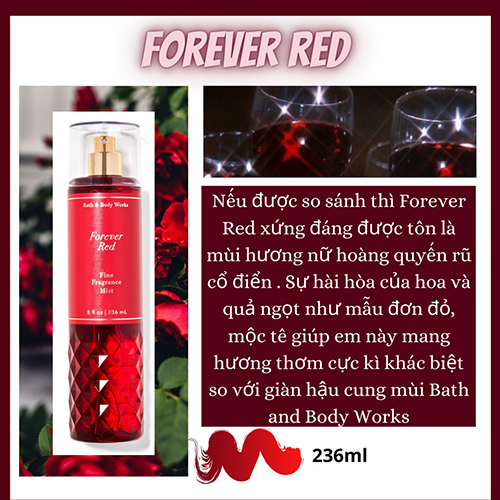 Bath and Body Works mùi FOREVER RED